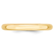 14KY 3mm Standard Comfort Fit Wedding Band Size 10.5