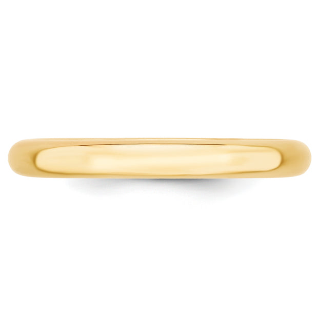 14KY 3mm Standard Comfort Fit Wedding Band Size 10.5