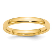 14KY 3mm Standard Comfort Fit Wedding Band Size 10.5