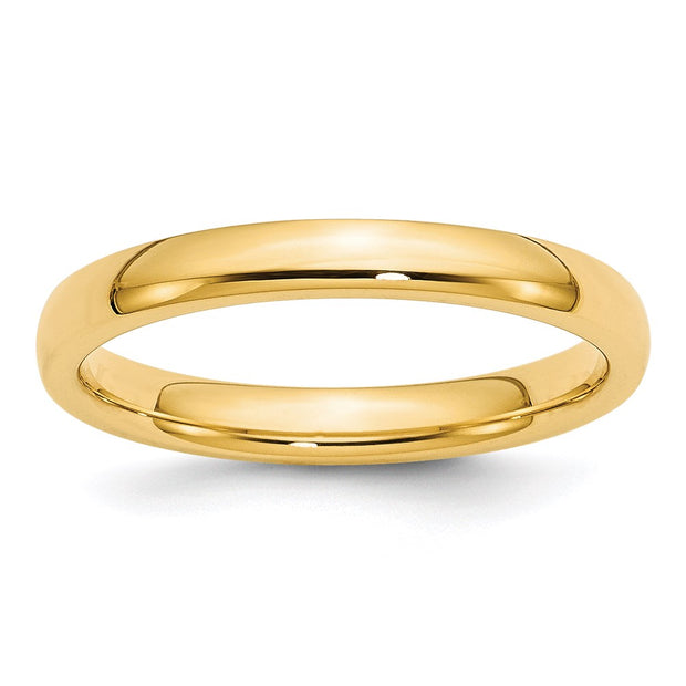 14KY 3mm Standard Comfort Fit Wedding Band Size 10.5
