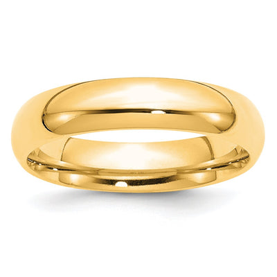 14KY 5mm Standard Comfort Fit Wedding Band Size 8
