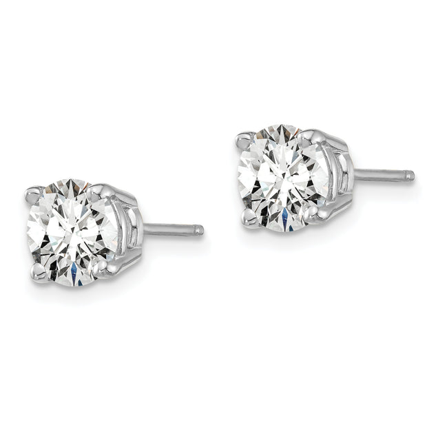 14K White Gold Lab Grown Diamond 1 1/2ctw VS/SI FGH 4 Prong Earrings