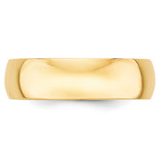 14KY 6mm LTW Half Round Band Size 13
