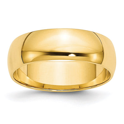 14KY 6mm LTW Half Round Band Size 13