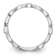 14K White Gold Diamond Band