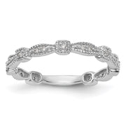 14K White Gold Diamond Band
