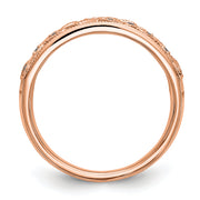 14K Rose Gold Diamond Band