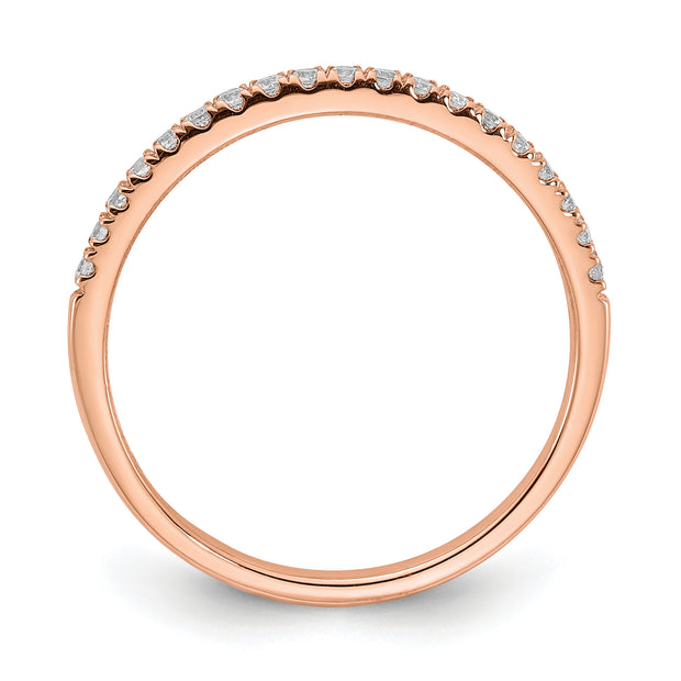 14k Rose Gold Diamond Wedding Band