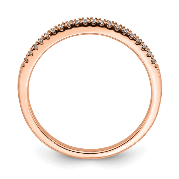 14k Rose Gold Diamond Wedding Band