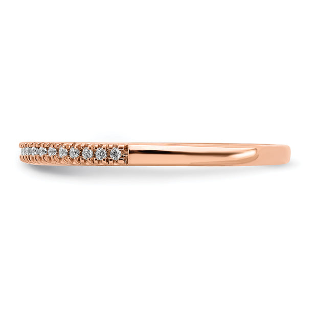 14k Rose Gold Diamond Wedding Band