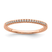 14k Rose Gold Diamond Wedding Band