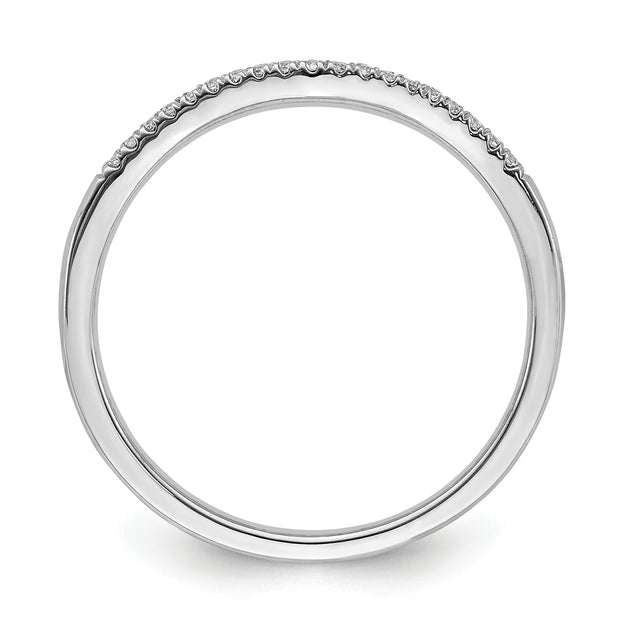 14k Rose Gold Diamond Contoured Wedding Band