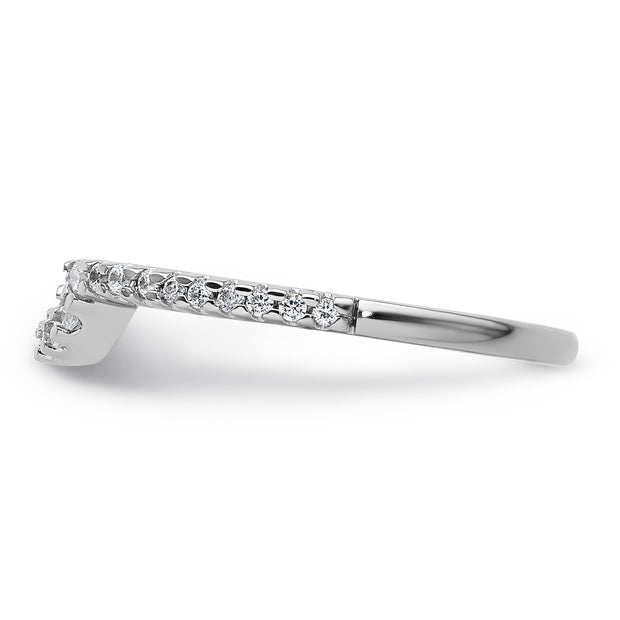 14k Lab Grown VS/SI FGH Dia Contured Wedding Band