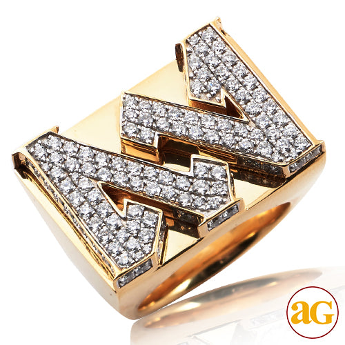 14KY 2.00CTW DIAMOND CUSTOME MENS RING -