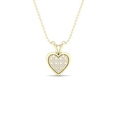 10K 0.02CT D-HEART CHARM