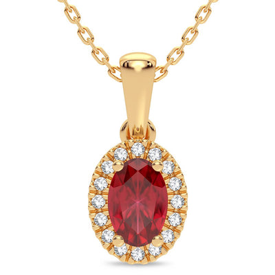 14K 0.05CT Diamond Pendant