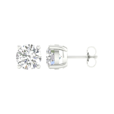 14K 4.00CT Certified Lab Grown Diamond Earrings ( IGI Certified )