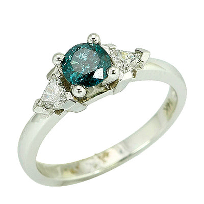 14K 1.25CTW BLUE DIAM. SOLITAIRE RING