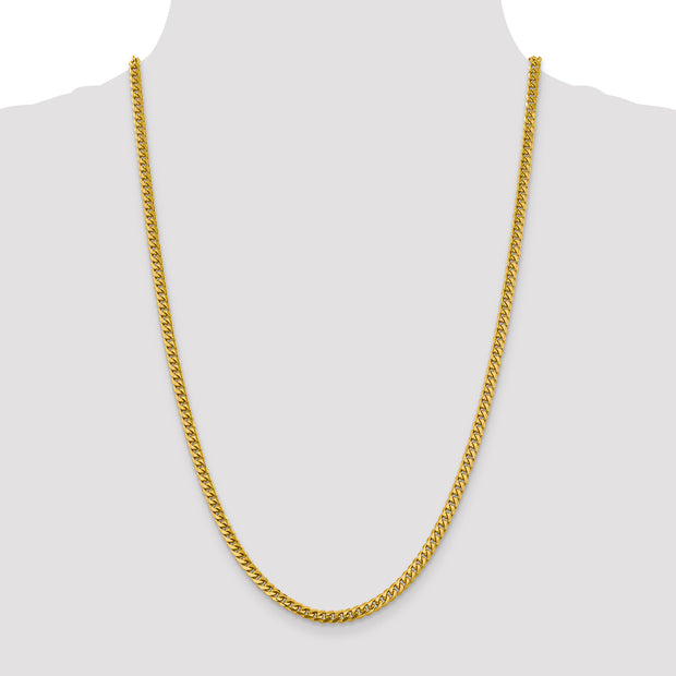 14k 4.25mm Solid Miami Cuban Chain