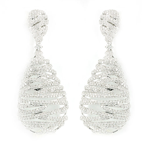 14KW 7.50CTW DIAMOND FANCY EARRINGS