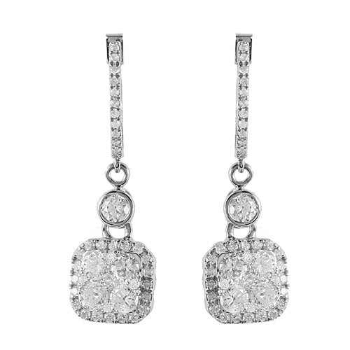 14KW 2.00CTW DIAMOND FANCY EARRINGS