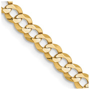 14k 3.7mm Lightweight Flat Cuban Chain