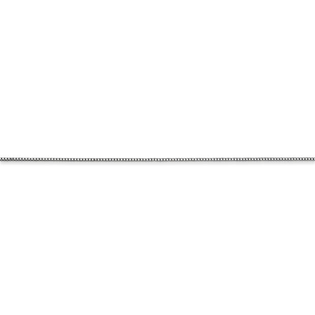 14k WG .5mm Box with Spring Ring Clasp Chain