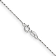 14k WG .5mm Box with Spring Ring Clasp Chain