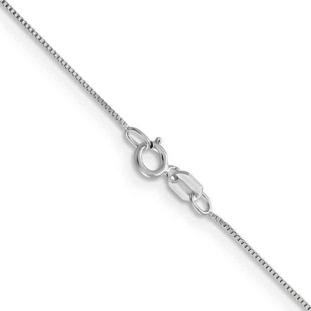 14k WG .5mm Box with Spring Ring Clasp Chain